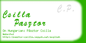 csilla pasztor business card
